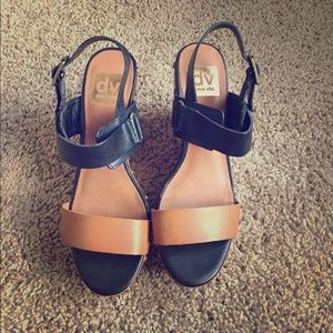 DV by Dolca Vita Studded Brown/Black Wedges