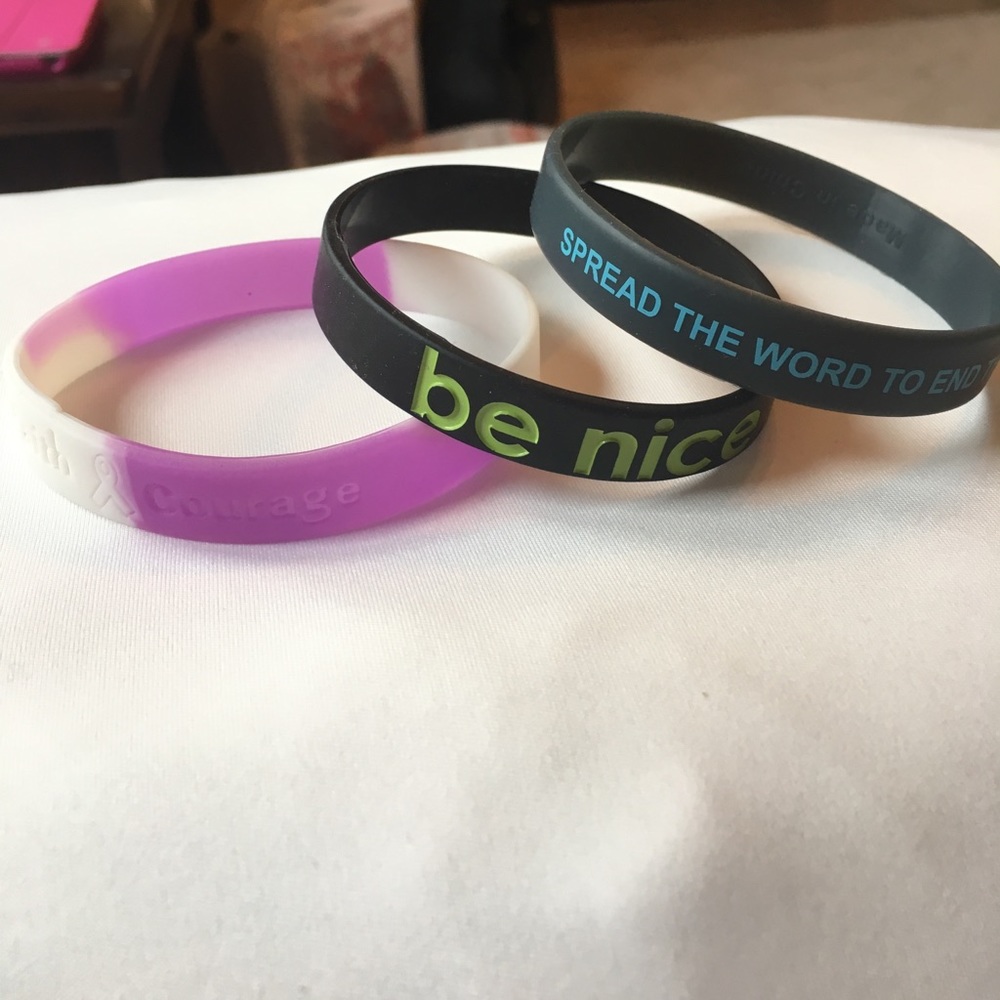 Three Awareness Bracelets