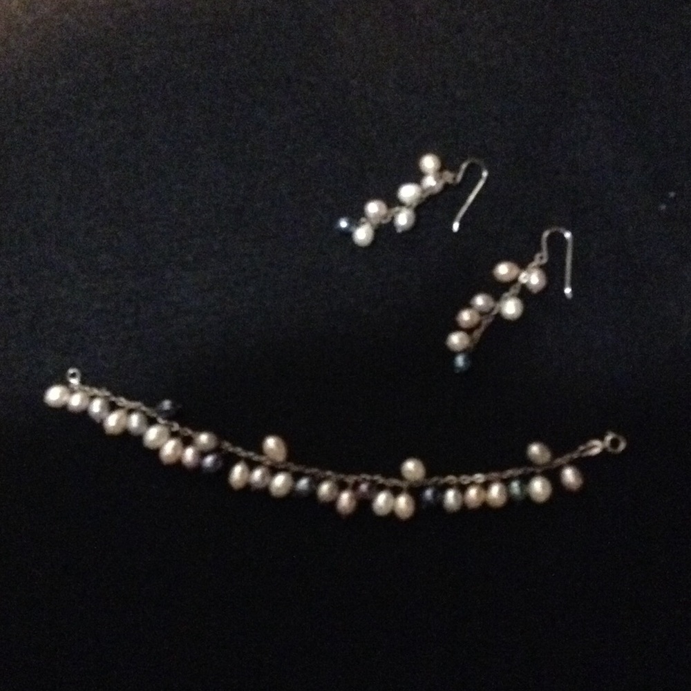 bracelet and earrings