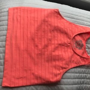 coral Sugar Lips crop top