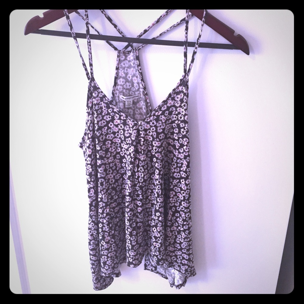🎉HP🎉EUC Strappy Flower Tank