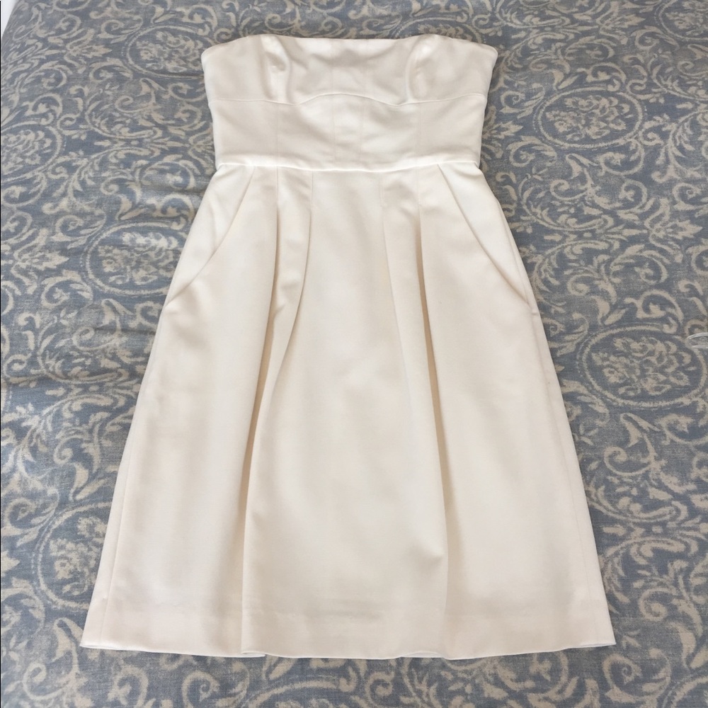 BCBG MaxAzria Formal Ivory/Cream Strapless Dress