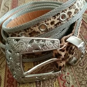 Leopard & Chain Belt