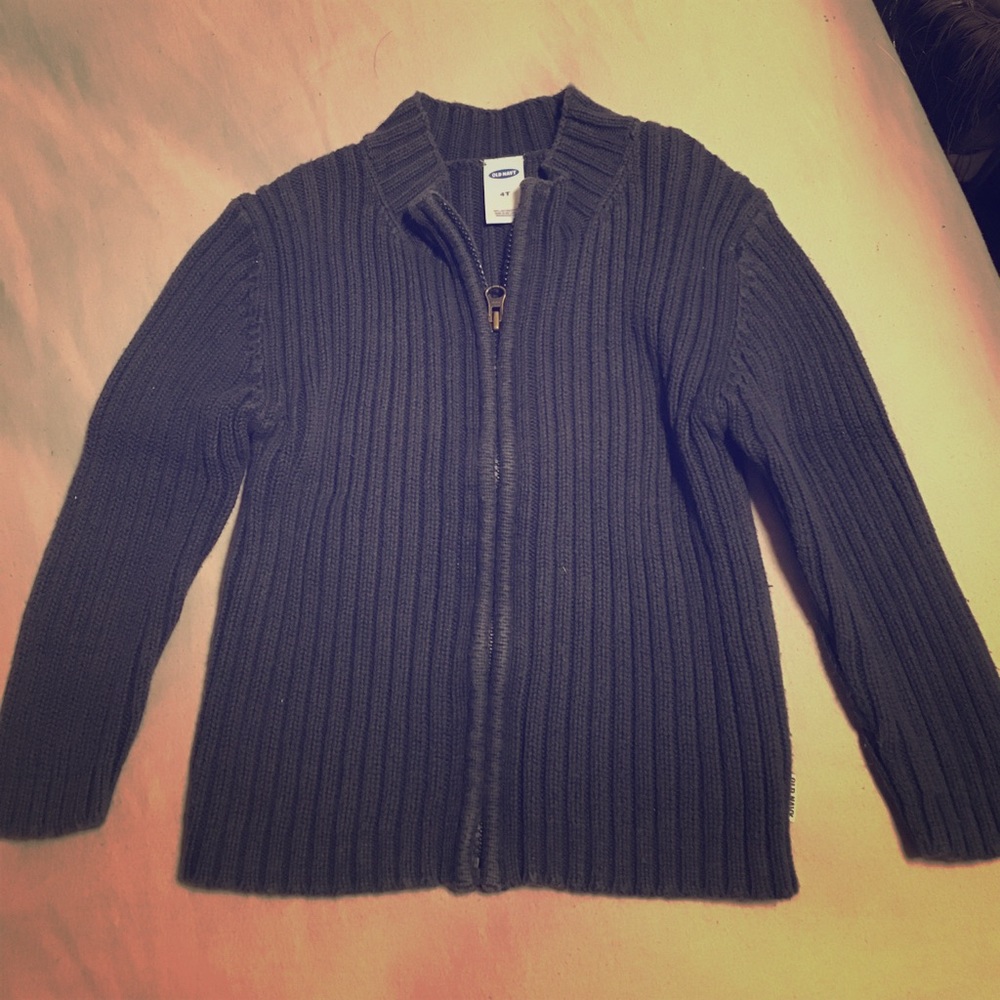 Navy Zip-up Sweater