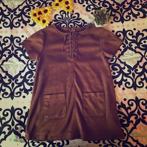 Zara Girls Faux Suede Dress with Tie up detail 🌵