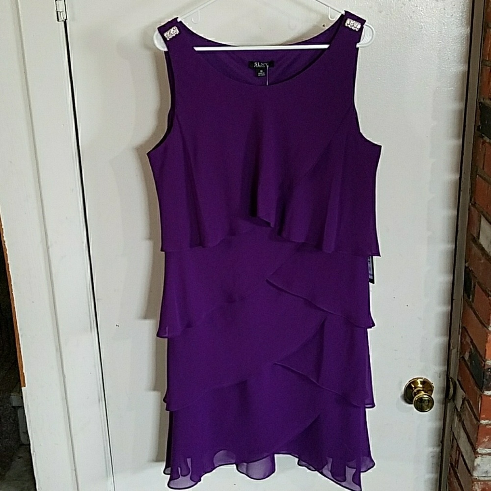 Purple ruffle dress