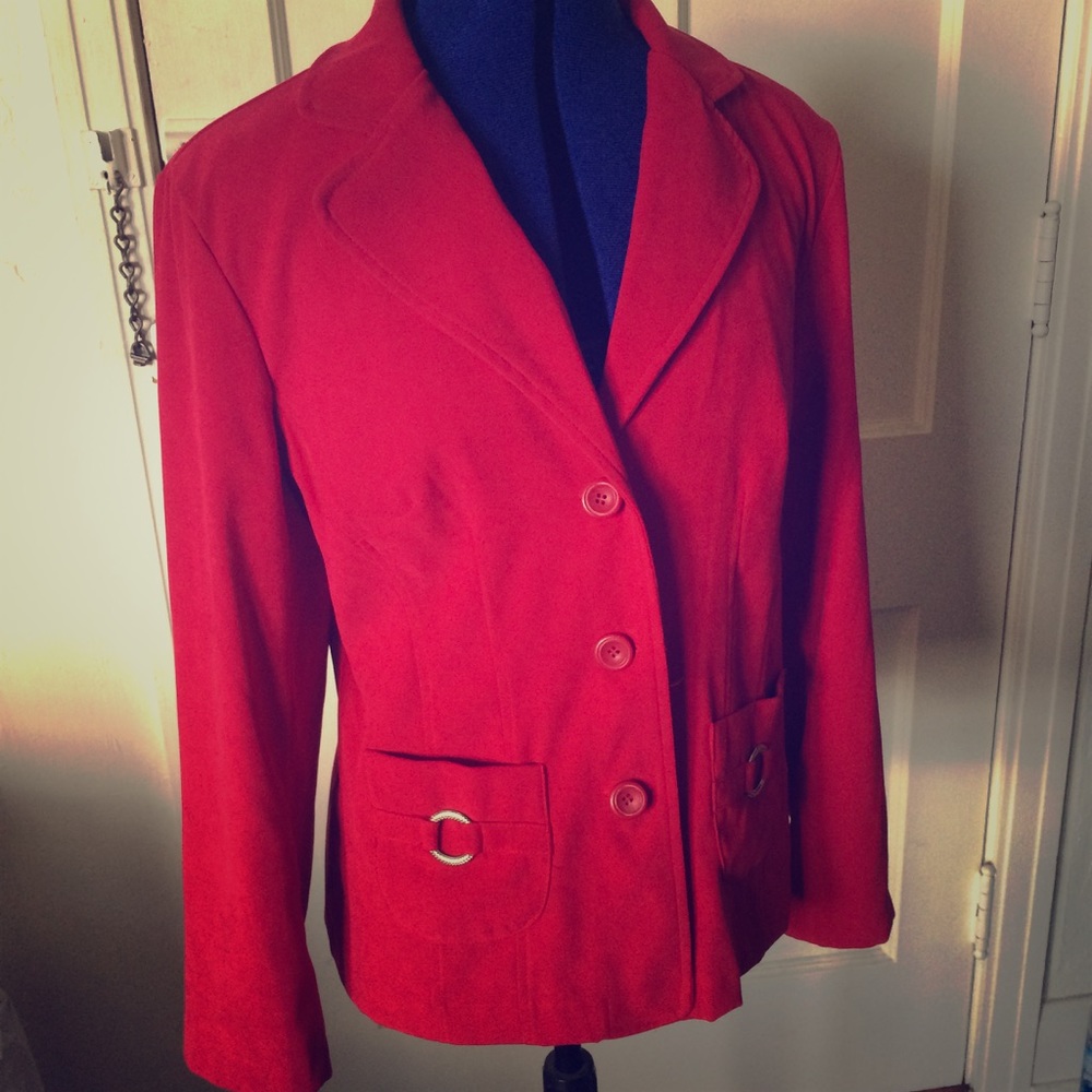 Red sz L 3-button blazer/jacket Elementz