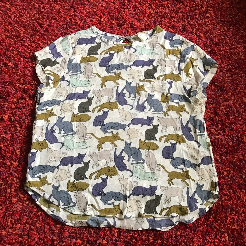H&M cat blouse