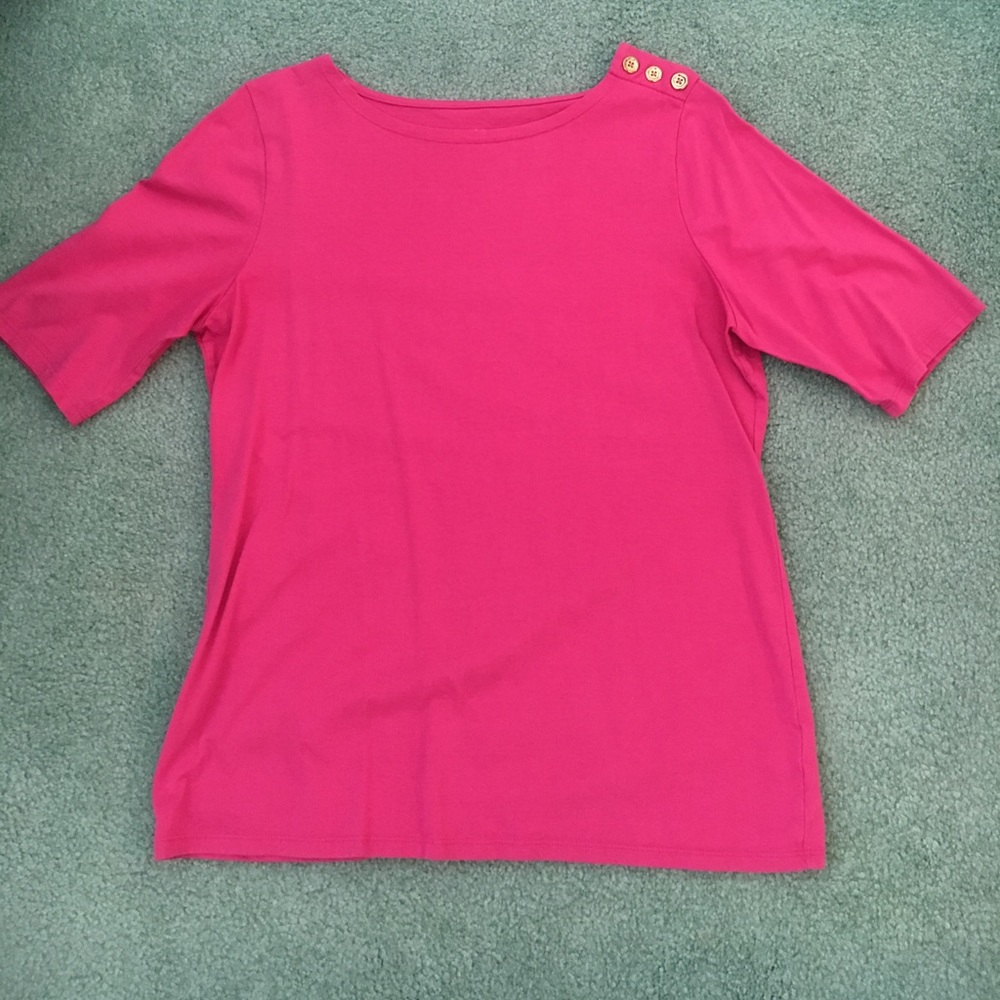 Talbots tee with gold button accents Size: Large