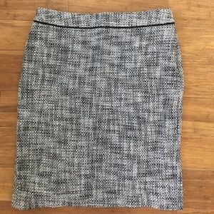 White House Black Market Black & White Skirt