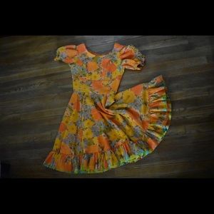 Vintage 70's Western Country Ranchwear Dress