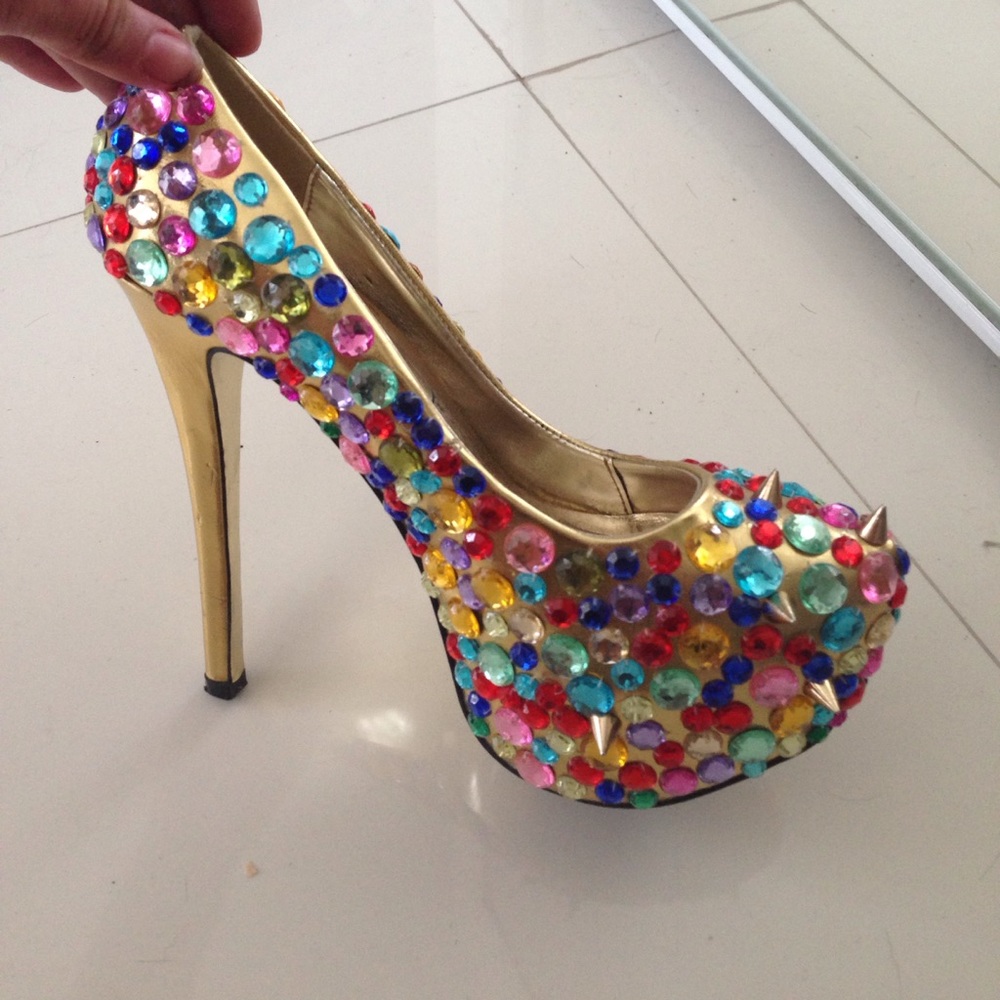 Brand new multi colored stilettos
