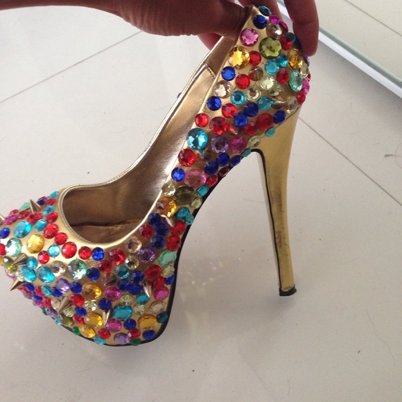 Brand new multi colored stilettos - Picture 3 of 4