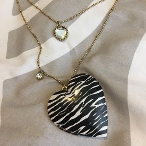 Betsey Johnson Heart Locket Necklace