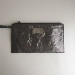 Michael Kors silver wristlet