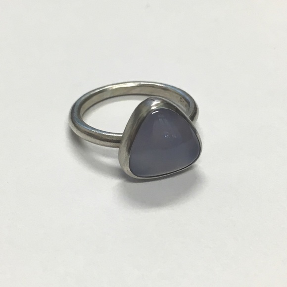 Trillion Lavender Chalcedony Sterling Silver Ring - Picture 3 of 8