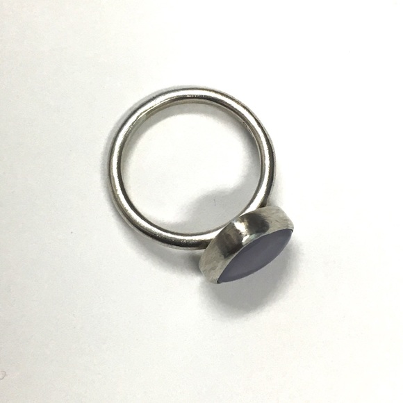 Trillion Lavender Chalcedony Sterling Silver Ring - Picture 7 of 8