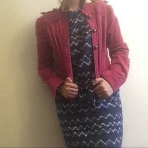 DKNY Jeans Pink Button Down Jacket