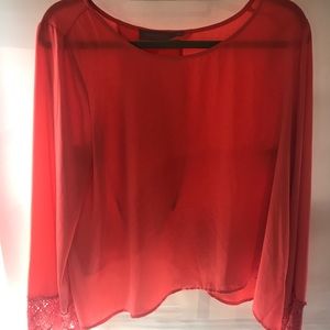 Coral Francesca blouse