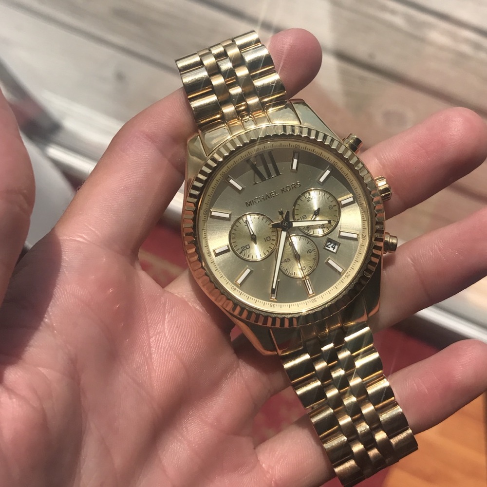 Michael Kors, Lexington Gold Tone Watch
