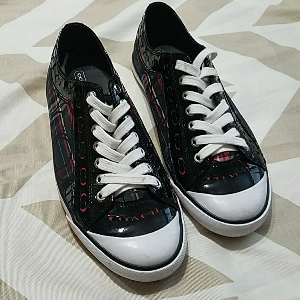 COACH PLAID SHOES SIZE 10B