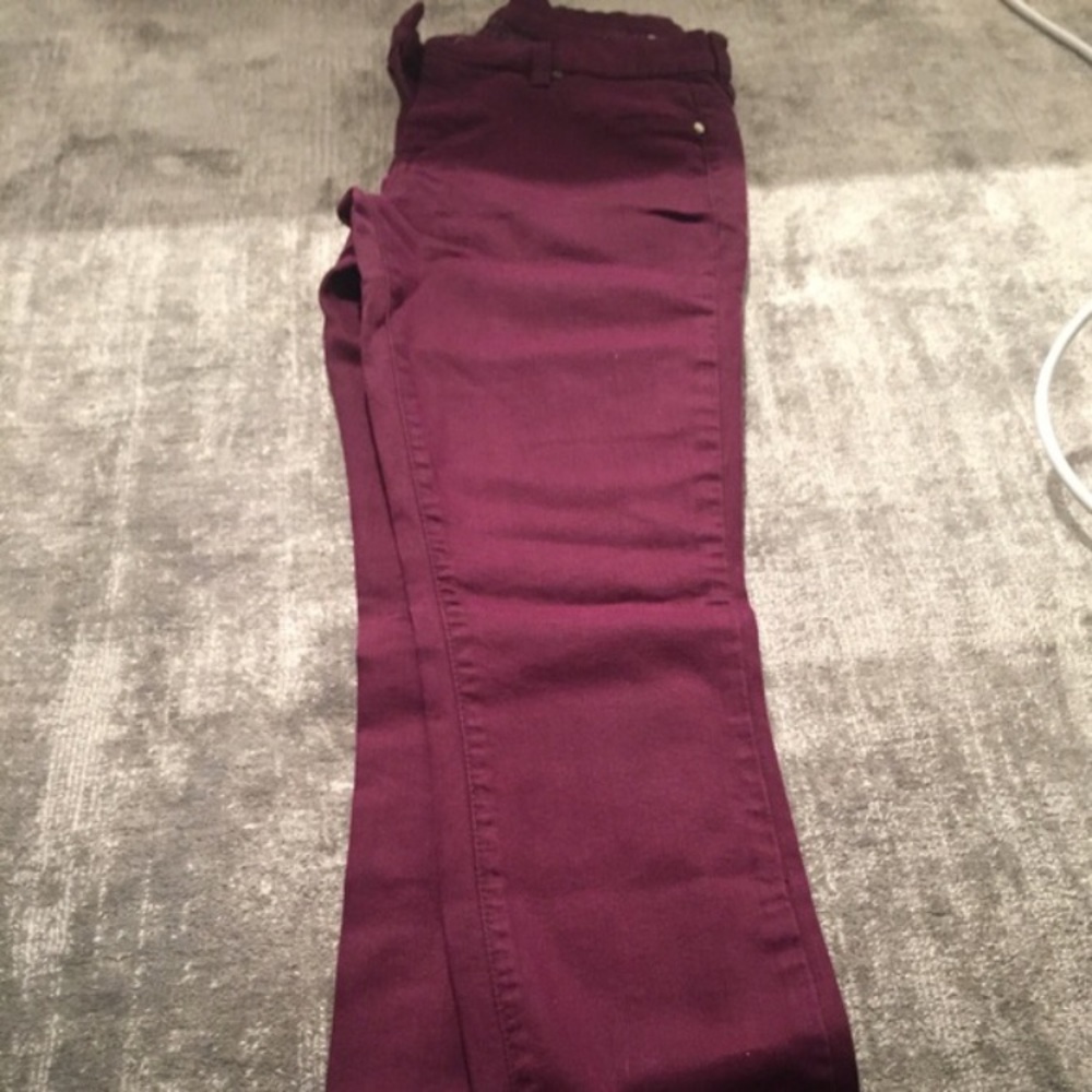 Blank NYC Burgundy Skinny Jeans