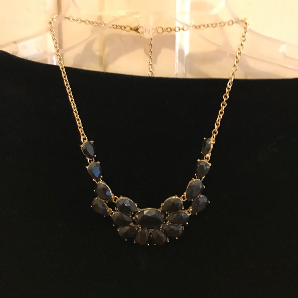 Black gold vintage inspired necklace