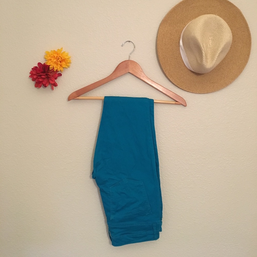 Turquoise Blue Express Skinny Jeans