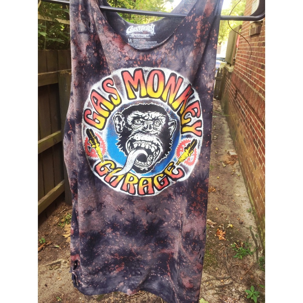 Distressed tshirt tank