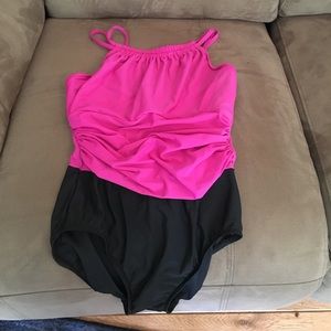 Beautiful pink and black swimsuit