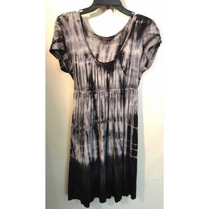 Dark Tie Dye Summer Dress