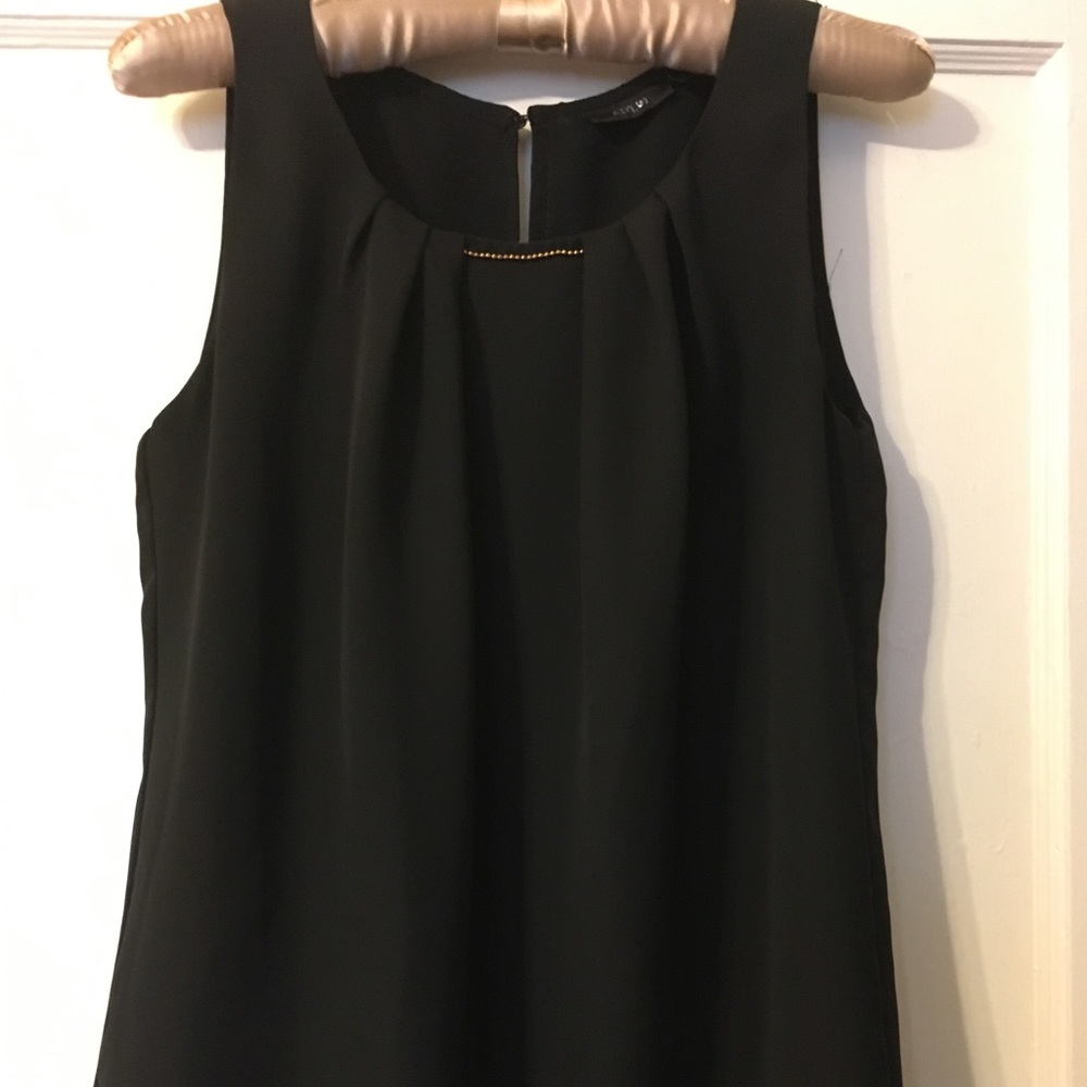 Black chiffon dress blouse