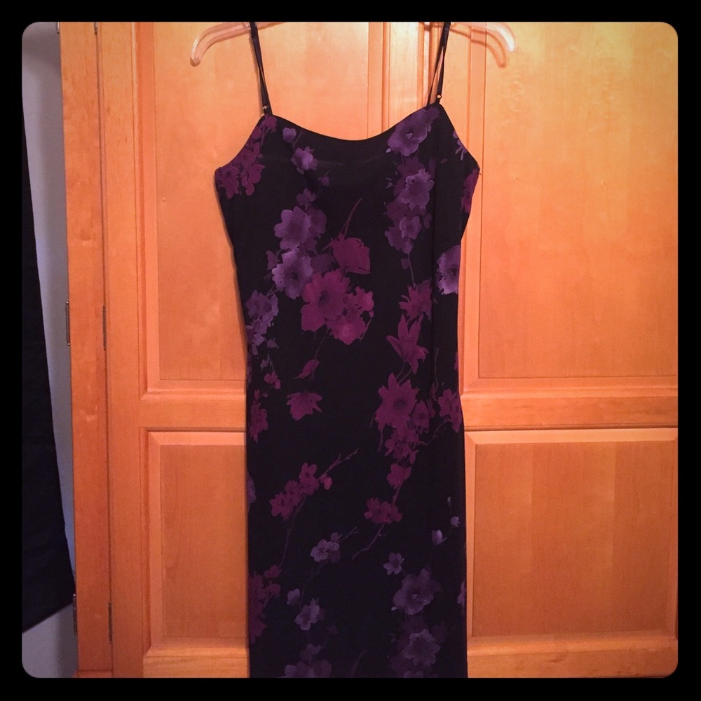 Cute black dress with floral print