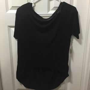 Black tee with open back