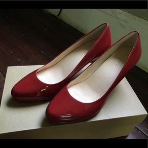 Red Cole Haan Patent Pump Size 7