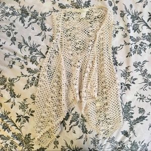 Crochet beige vest