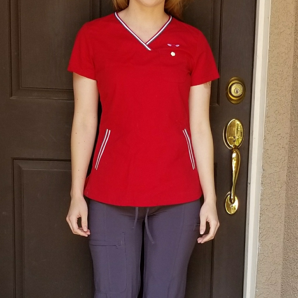 Koi scrub top