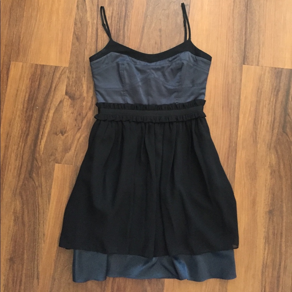 BCBGeneration black and cobalt cocktail dress