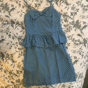 Blue/White Polka Dot Dress