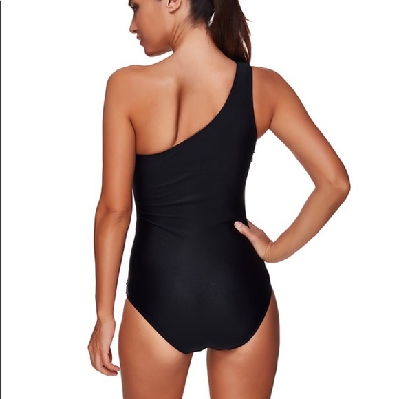 HOT one shoulder swim suit , mesh insert - Picture 4 of 4