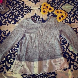 Long Sleeve grey knit top from Baby Gap ❤