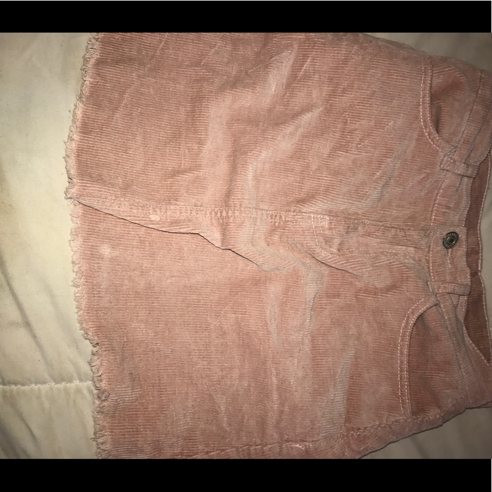 Brandy Melville pink courdoy skirt