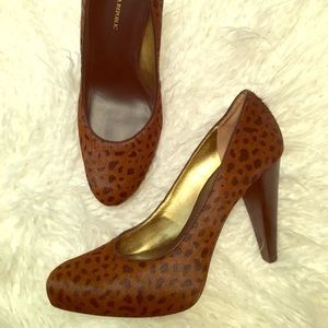 Banana Republic Leopard Cowhide Heels