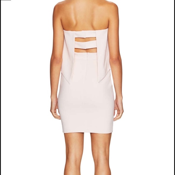 Jay Godfrey blush overlay cutout mini dress - Picture 2 of 5