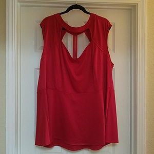 Red Peplum Shirt