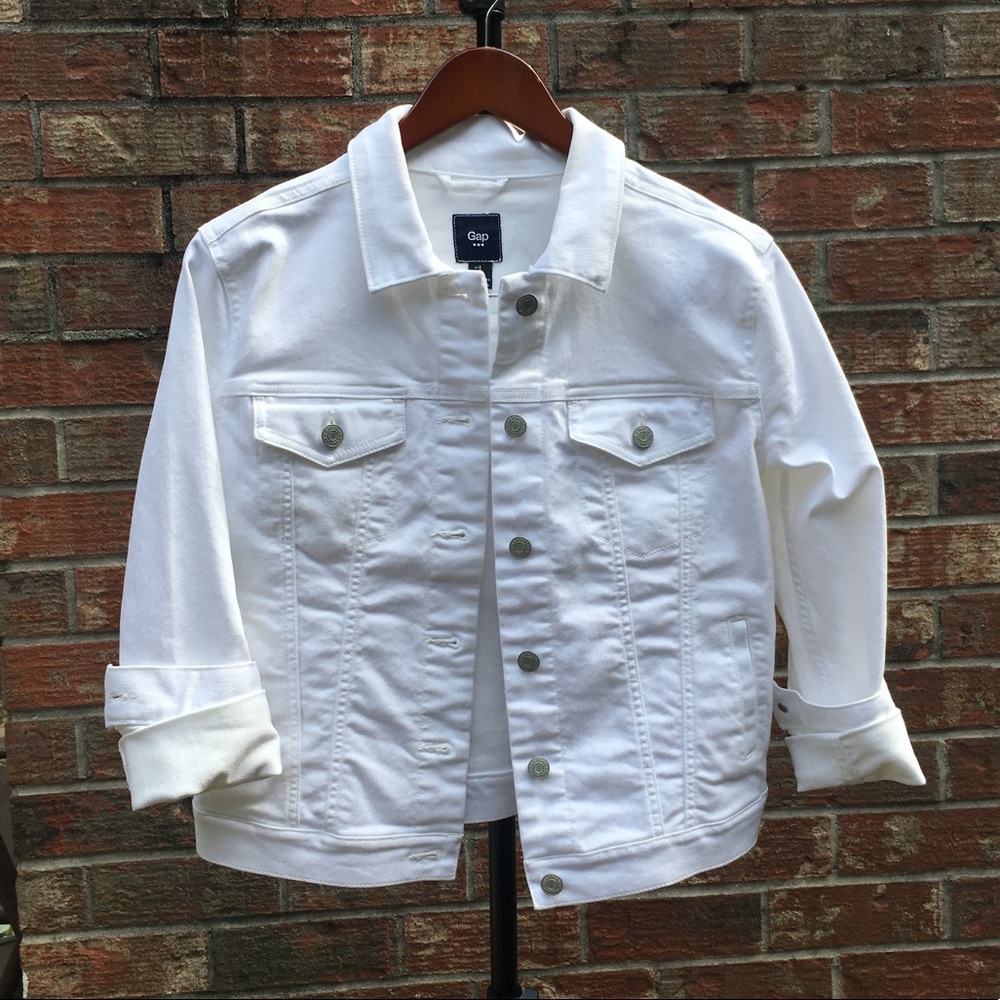 Gap White Denim Jacket