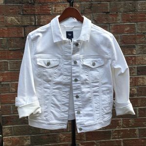 Gap White Denim Jacket