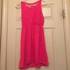 Pink lace dress