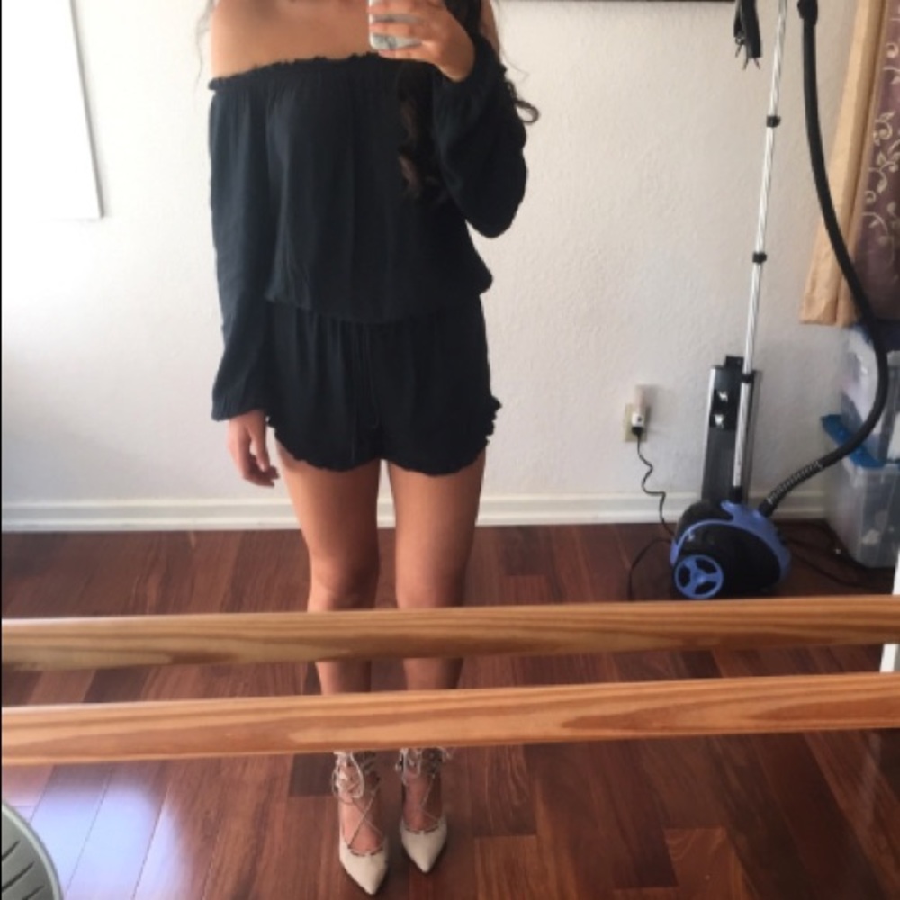 Black Off the shoulder romper