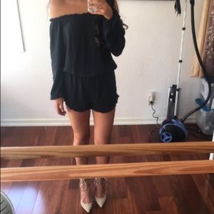 Black Off the shoulder romper